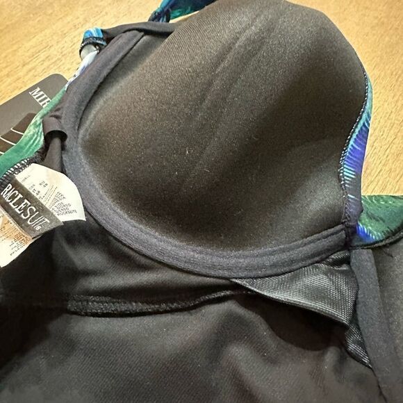 MiracleSuit Siren Underwire Swimsuit Tropical Palms size 12 - Picture 11 of 11